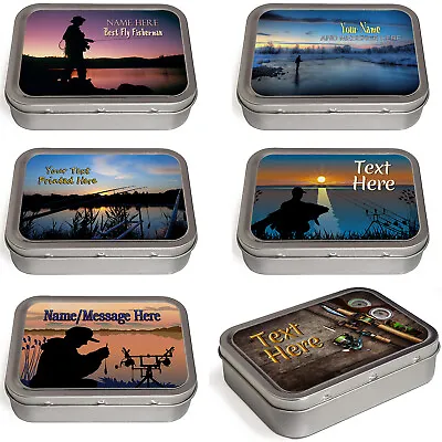 £8.95 • Buy Personalised Tobacco Tin Fishing 2oz Baccy Fathers Day Cigarette Birthday Gift