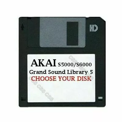 Akai S5000 / S6000 Floppy Disk Grand Sound Library 5 Choose Your Disk • $20.99