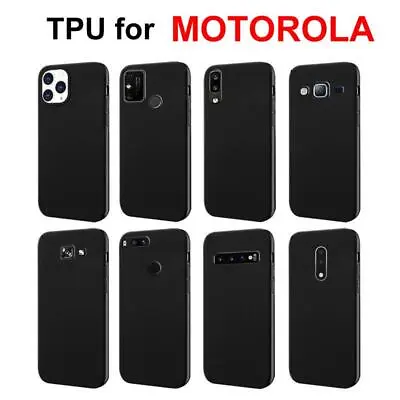 Black TPU Shell Cover For MOTOROLA - Silicone Case For All Models • $10.99