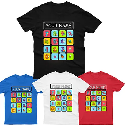 Personalised Calculator Maths Day Kids T Shirt Numbers Children School Tee • £8.99