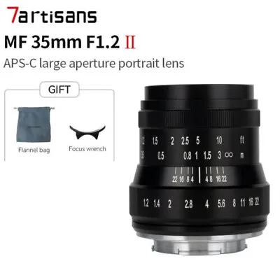 7artisans 35mm F1.2 II APS-C Lens For Fuji X SonyE Canon EF-M Nikon Z M4/3 Mount • £93.60