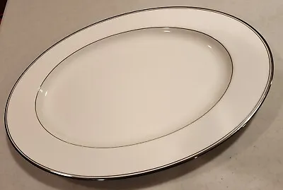 Mikasa - AK018 Gothic Platinum 15  Oval Serving Platter.  Preowned.  Quantity 1 • $22