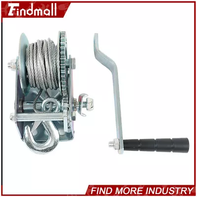 Findmall 600lbs Heavy Duty Hand Winch Steel Cable Crank Gear For Boat Trailer • $24.39