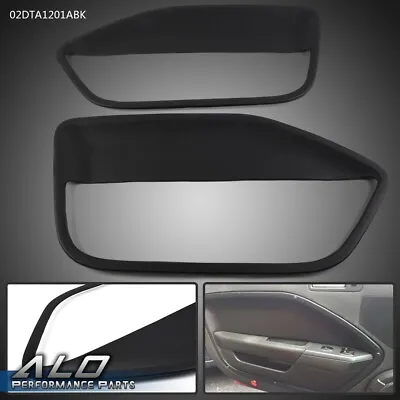 Pair Interior Door Panel Insert Hard Cover Black Fit For 2005-2009 Ford Mustang • $32.80