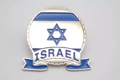 Israel Star Of David Silver Tone Vintage Lapel Pin • $14.40