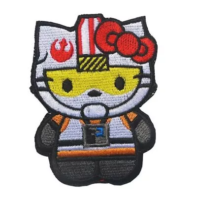 Star Hello Wars Kitty Rebel Pilot Mash Up Embroidered Hook And Loop Morale Patch • $9.99