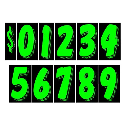 Car Dealer Windshield Stickers 11 Dozen Pricing Numbers 7.5 Inch Dealership Tags • $32