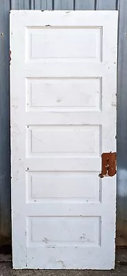 3 Avail 30 X76  Antique Vintage Old Salvaged Interior Wood Wooden Doors 5 Panels • $229.99