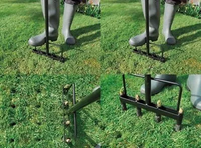 Garland Garden Gardening Lawn Aerator Tine For Plant Growth 4 Prong Solid Hinch • £28.95