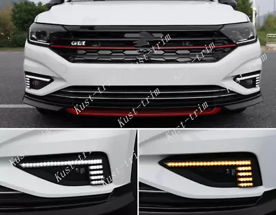 FOR 2020-2021 VW Jetta Mk7 Lamp Bulb With Turn Signal LED Front Fog Light 2PCS • $118.98