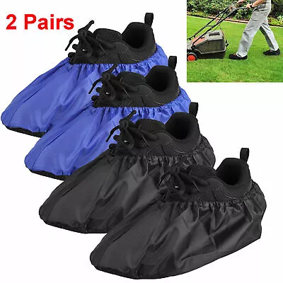 2 Pairs Waterproof Shoe Covers Washable Reusable Non Slip Overshoes Booties • $8.49