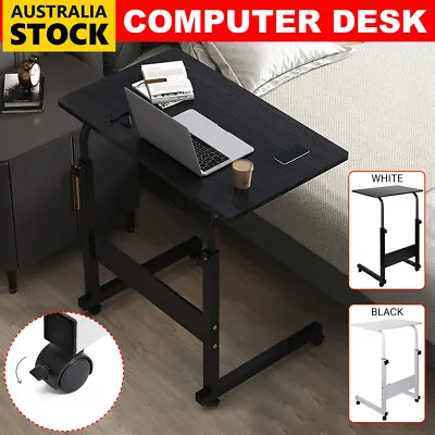 $31.99 • Buy Computer Desk Adjustable Laptop Stand Table Bedside Computers Study White/Black