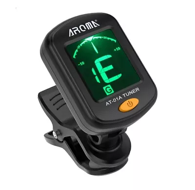 Guitar Tuner Clip-On Chromatic Precision Bass Violin Digital Battery Included UK • £6.89