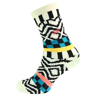 Vans Off The Wall Kaley Multicoloured Womens Long Pattern Crew Socks X5VCU0 • £12.99