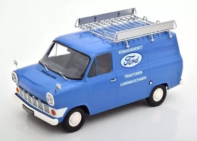 1/18 Ford Transit Delivery Van 1970 With Roof Rack Blue/white Kkdc180494 • £88.16