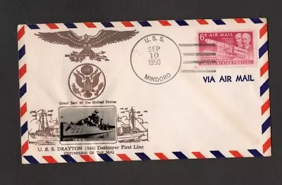 U.S.S. Mindoro (CVE-120) - Naval Ship's Cover - Sep 10 1950 - • $5.99