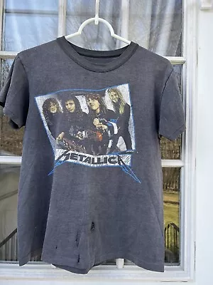 DISTRESSED Vintage 80’s 1987 Metallica Garage Days T Shirt LARGE  - OG • $99