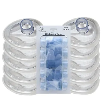 Lot Of 10 ADULT CPR Training Masks W Free Pocket Resuscitator Valves  MCRmedical • $29.95