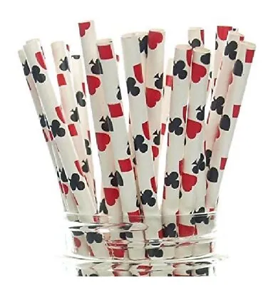 £2.99 • Buy Paper Straws Casino Night, Playing Cards, Magic, Party, Fun, Coctails, Poker