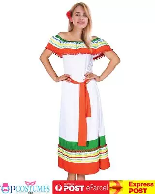 Womens Mexican Lady Spanish Carnival Flamenco Latin Dancer Samba Costume • $39.60