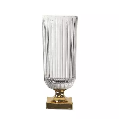 Nachtmann Crystal - Minerva Gold Footed Vase 40cm (Made In Germany) • $249