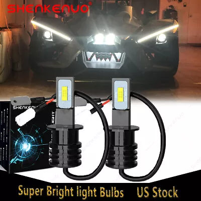 For Polaris Slingshot SL 2015-2019 H3 LED Headlight Fog Beam 6500K White Bulbs • $19.49