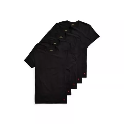 Polo Ralph Lauren Crew Men's T-Shirt - Black Size S (Pack Of 5) • $40