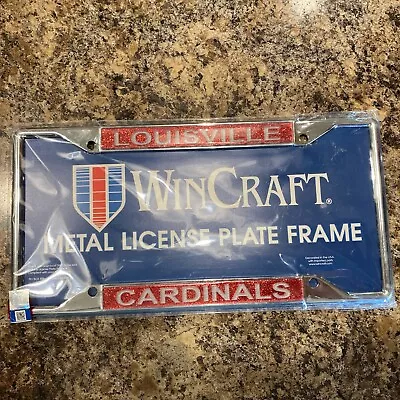Louisville Cardinals Wincraft Metal License Plate Frame Glitter • $12.49