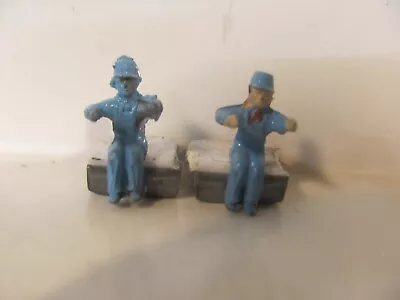 HO BOWSER 2 PAINTED Setting Metal ENGINEERS FOR  STEAM LOCOMOTIVE • $29.40