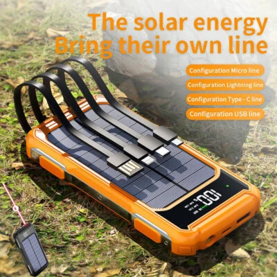 $39.79 • Buy Portable Charger Solar Power Bank 900000mAh USB External Battery Pack For IPhone