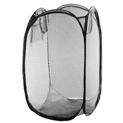 Laundry Basket Large Up Foldable Washing Clothes Bag Storage Bin Mesh Hamper • $8.45