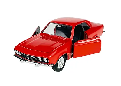 Welly 1970 Opel Vauxhall Manta A Red 1:34 Die Cast Metal Model New In Box • £9