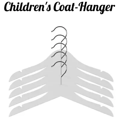 Ikea Children's Wooden Coat Hangers With Bar Baby & Kids Clothes Pack Of 5 • £11.10