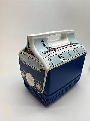 NICE Igloo Playmate Mini Blue VW Volkswagen Micro Bus Cooler 4QT Made In USA !!! • $40