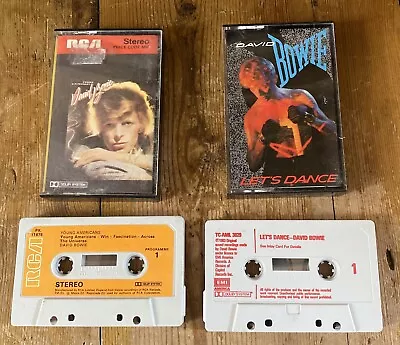 2 X David Bowie Cassette Albums Young Americans Rca Pk11678 Lets Dance • £19.99
