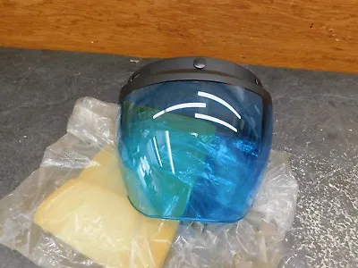 Vintage Blue Victor Plastics 604 Snap On Helmet Visor & Bubble Shield #5   1315 • $50