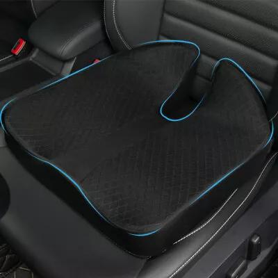 Memory Foam Car Seat Cushion For Driving Pain Pressure Relief Driver Booster Pad • £19.69