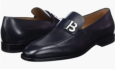 Hugo Boss Lisbon Loafer Shoes 12UK/46EU - All Leather Made In Italy Metal Logo • £169.99