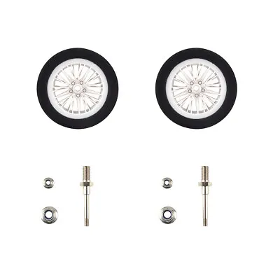 1Pair 80/100/115/130mm PU Wheel Tire With 2 Shafts For RC Airplane Models • $23.99