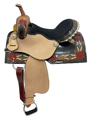 Mousm Leather Vintage Handmade Racing Western Horse Saddle For Adult Horse • $399