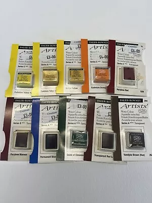 Daler Rowney Artists Watercolour 1/2 Pans (Set 1) • £20