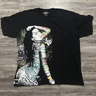 Y2K Ecko Unltd All Over Print Graffiti Black Shirt Lady Hip Hop Rap Tee 2XL RARE • $89.97