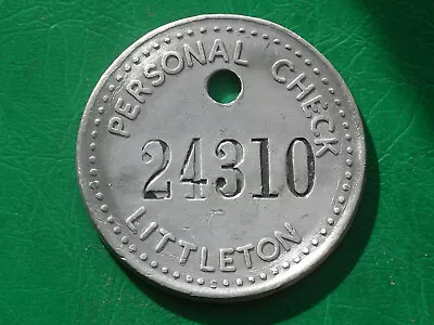 Large Littleton Colliery Cannock Staffs Pit Check Miners Coal Mining Token Tally • £9.99