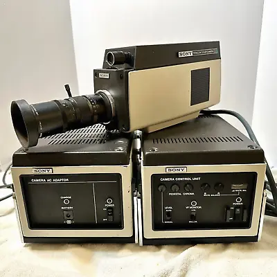 Vintage Working Sony DXC-1600 Video Camera With Control Unit And AC Adaptor • $699