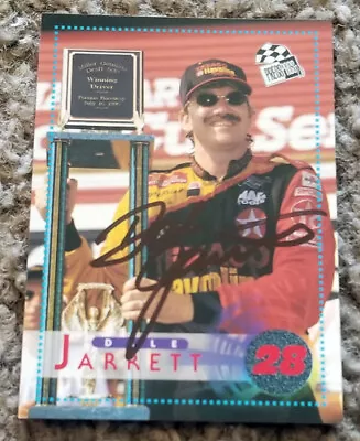 Dale Jarrett **autographed** #28 Texaco Havoline Victory Press Pass Trading Card • $3.59