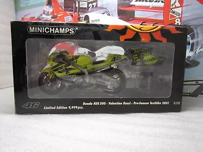 Minichamps - 2001 Gp Test - Honda Nsr500  - Valentino Rossi - 1/12 Scale Model • £64.99