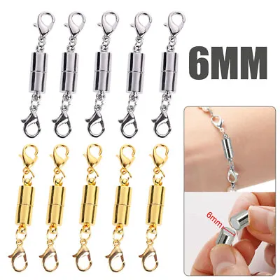 Strong Magnetic Lobster Claw Lock Clasp Necklace Bracelet Jewelry Hook Connector • £4.18