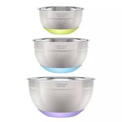 Stainless Steel Mixing Bowl Set 3 Pieces • $35.99