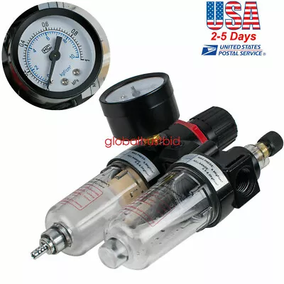 US CE Air Pressure Regulator Oil Water Separator Trap Filter Airbrush Compressor • $20.99