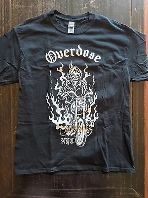 Overdose NYC Shirt Large Black Motorhead Speedealer Zeke USED GREAT SHAPE • $12